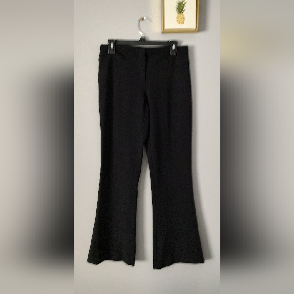 Pants Women Sprint Street Color Black Casual Wide Leg Zipper Size 7 Good Condit